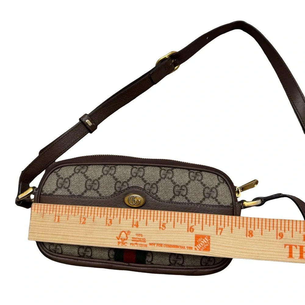 Gucci Mini Supreme Ophidia GG Canvas Crossbody Bag with Web Stripe - Picture 13 of 14